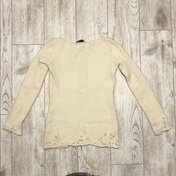 Armani Exchange lambswool cream sweater S - Picture 3 of 3
